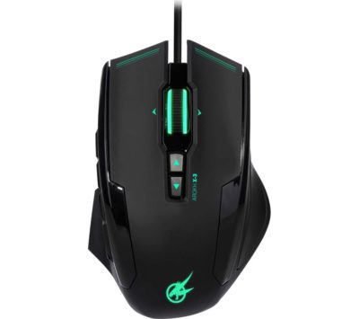 PORT DESIGNS Arokh X-3 Optical Gaming Mouse - Black & Green PORT DESIGNS Arokh X-3 Optical Gaming Mouse - Black & Green